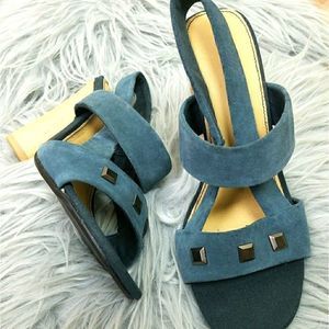 OLD NAVY Blue Suede Sandals Size 6